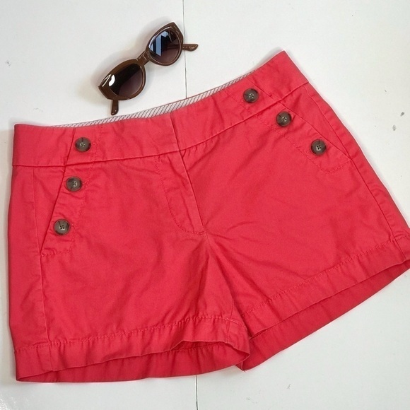 LOFT Pants - ANN TAYLOR LOFT The Riviera Short Red Orange Size 4